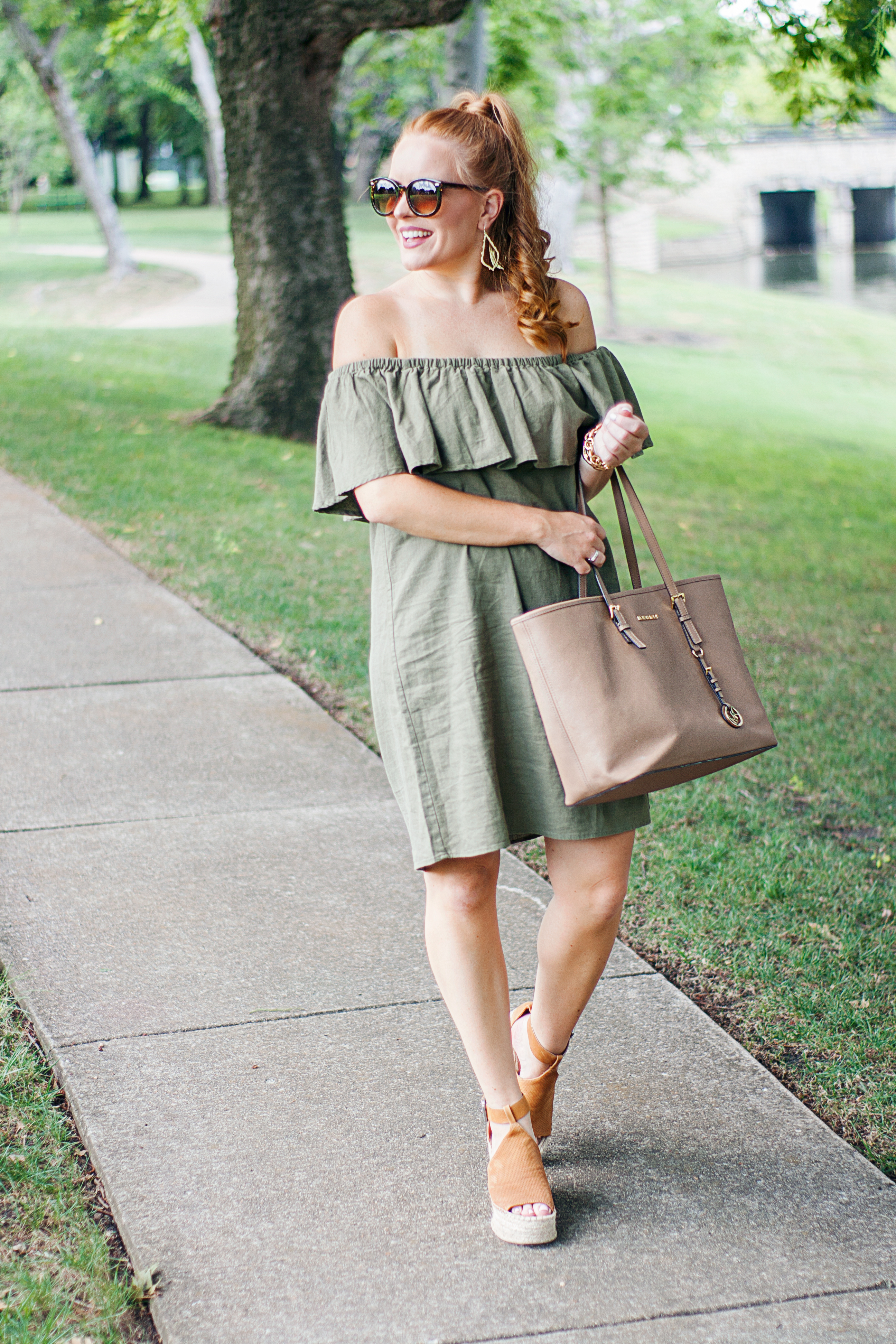 How to Style an Olive Green Dress from Work to Weekend